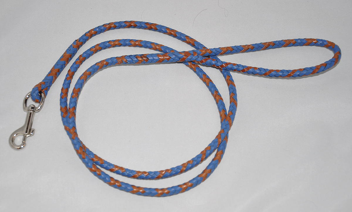  8 strands - cornflower blue and whiskey 