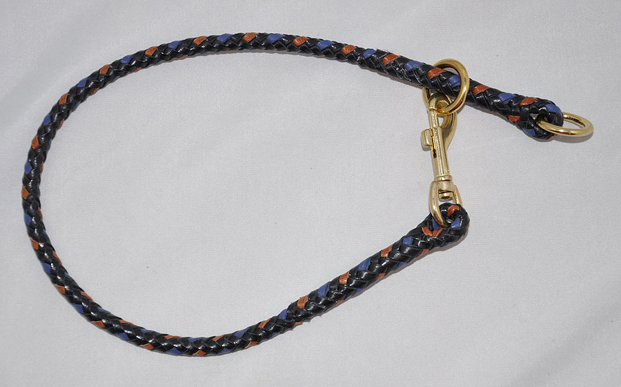  8 strands - black, blue and hazel 