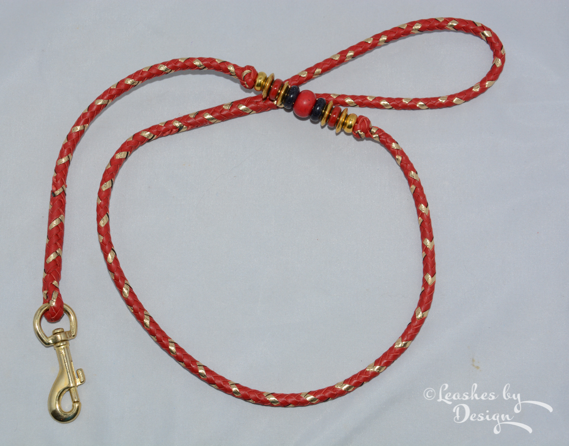  8 strands - red and gold 