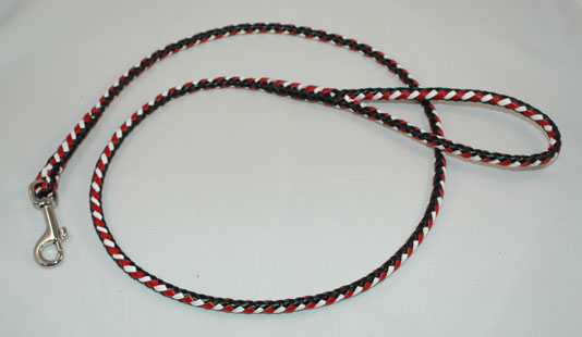  8 strand - black, red and white 