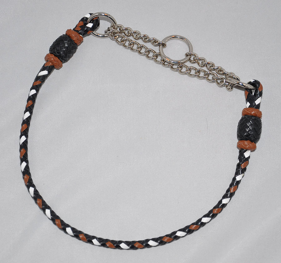  8 strand - black, whiskey and white 