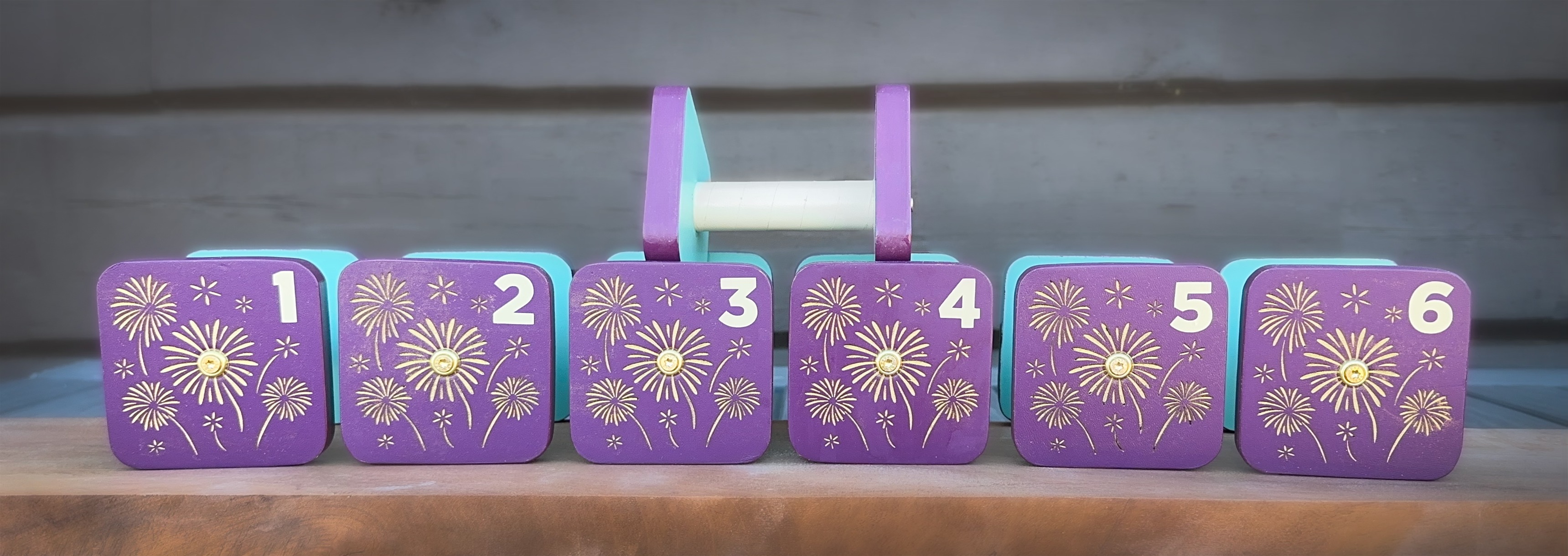  Heritage series in Ametrine and Topaz. Bars are bone colored leather. 