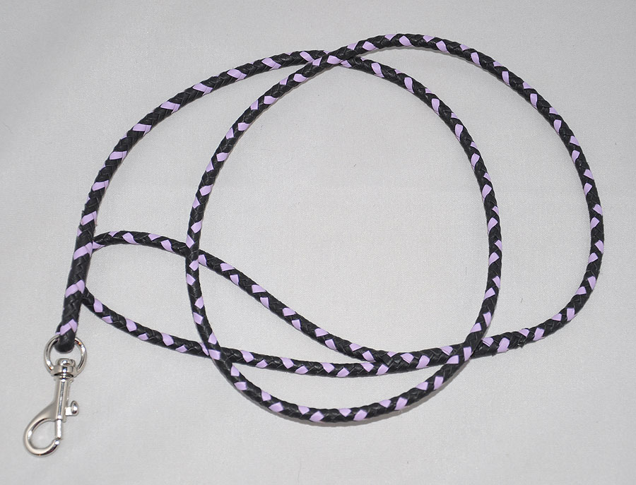  8 strands - black and lavender 